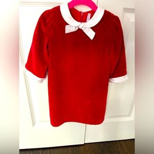 Il Gufo red velvet girls holiday dress, 4T